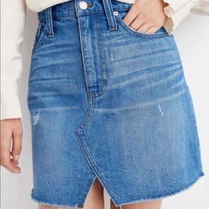 Madewell Rigid Denim A-Line Skirt: Cutout Edition
